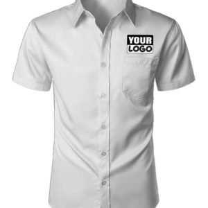 Mock up of custom dress shirt short sleeve with your logo here icon for printing t-shirts in jamaica
