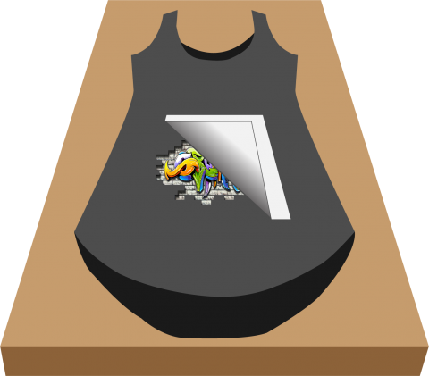icon to show Heat Transfer for printing t-shirts