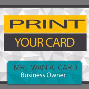 Mock Up grapic showing business card printing for Document Printing services