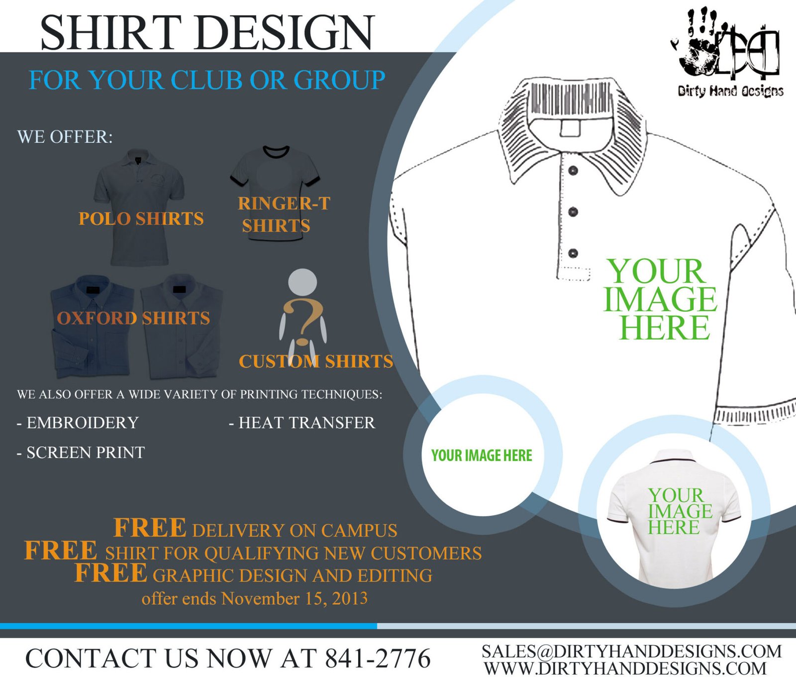 Shirt Designs for your club or group