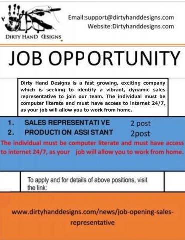 Job Opening - Sales Representative